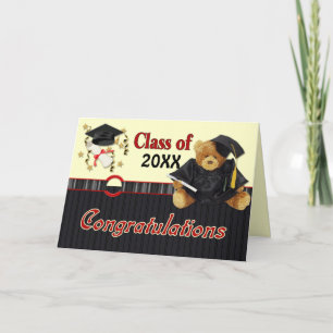 Teddy Bear Graduate 20XX - Customise Inside Card
