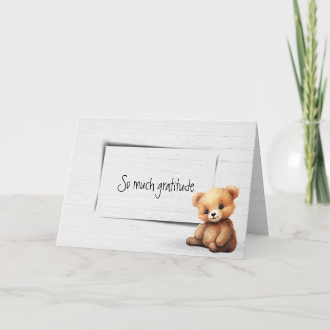 Teddy Bear Gratitude Card (Front)