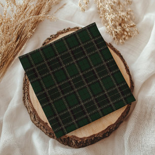 Teddy Bear Green Tartan Baby Shower  Napkin