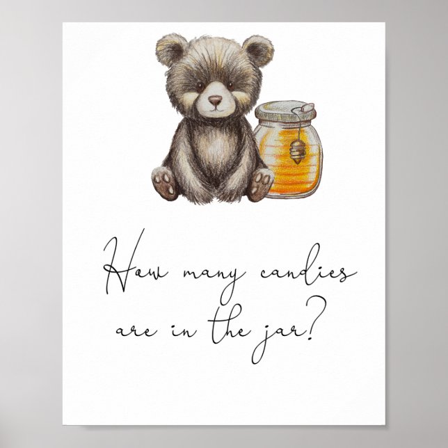 Teddy bear - guess how many candies poster (Front)