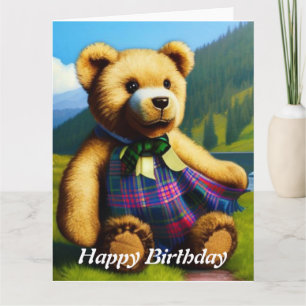 Teddy Bear  Happy Birthday  Card
