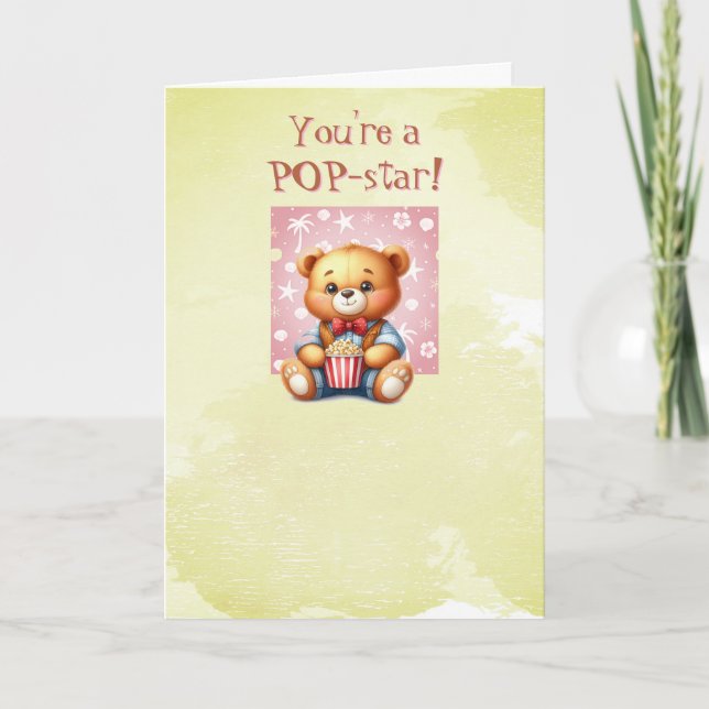 Teddy Bear Happy Birthday Greeting Card (Front)
