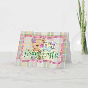 Teddy Bear Happy Easter Card