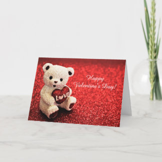 Teddy Bear Happy Valentine's Day Card
