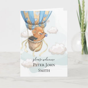 Teddy Bear Hot Air Balloon  Card