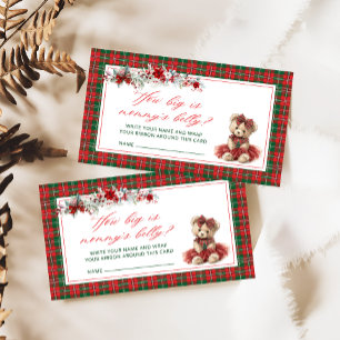 Teddy Bear How Big Is Mommy's Belly Enclosure Card