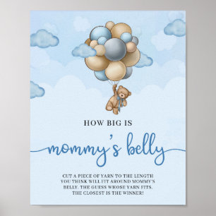 Teddy bear How big is Mummy's belly game sign
