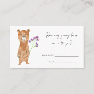 Teddy bear how many gummy bears are in the jar enclosure card