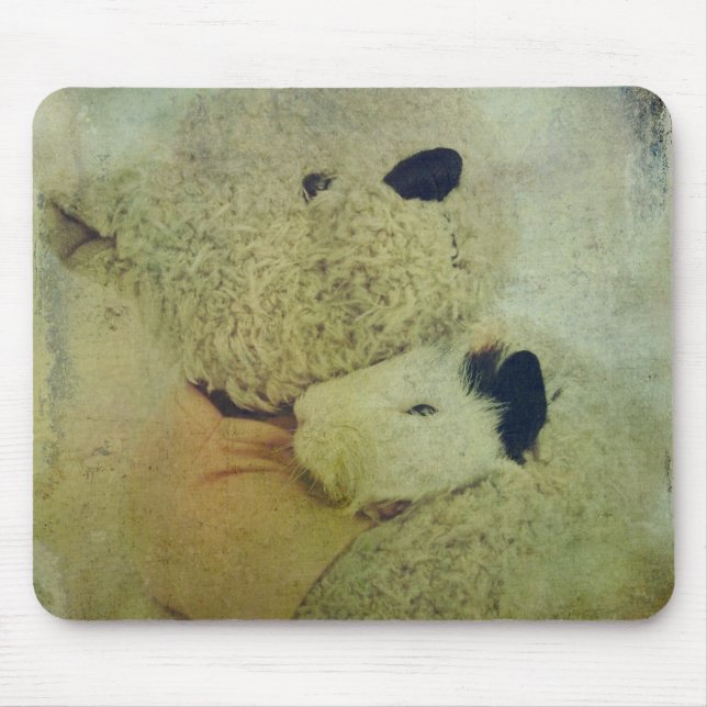 Teddy Bear Hugs A Guinea Pig Mouse Mat (Front)