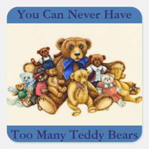 TEDDY BEAR HUGS STICKERS Square, Sheet