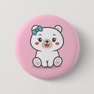 Teddy Bear Illustration 6 Cm Round Badge