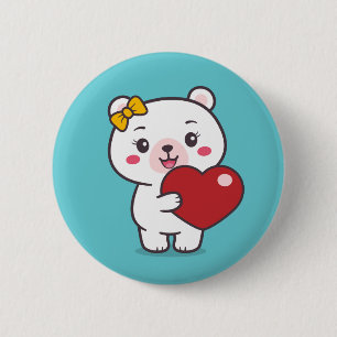 Teddy Bear Illustration 6 Cm Round Badge