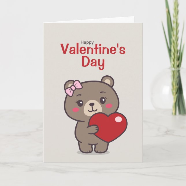 Teddy Bear Illustration Card (Front)