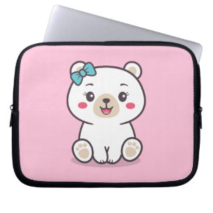 Teddy Bear Illustration Laptop Sleeve