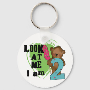 Teddy Bear I'm 2 Birthday T-shirts and Gifts Key Ring