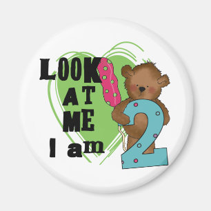 Teddy Bear I'm 2 Birthday T-shirts and Gifts Magnet
