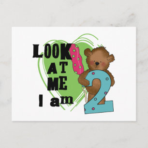 Teddy Bear I'm 2 Birthday T-shirts and Gifts Postcard