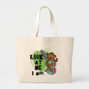Teddy Bear I'm 3 Birthday Tshirts and Gifts Large Tote Bag