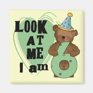 Teddy Bear I'm 6 Birthday T-shirts and Gifts Magnet
