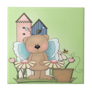 Teddy Bear in Garden Tile
