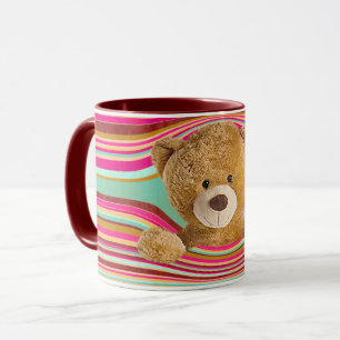 Teddy Bear In Stripes  Mug