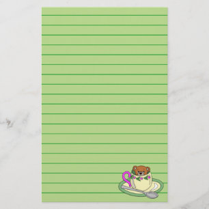 Teddy Bear in Tea Cup Stationery