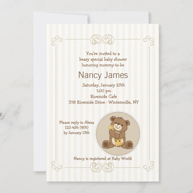 Teddy Bear Invitation (Front)