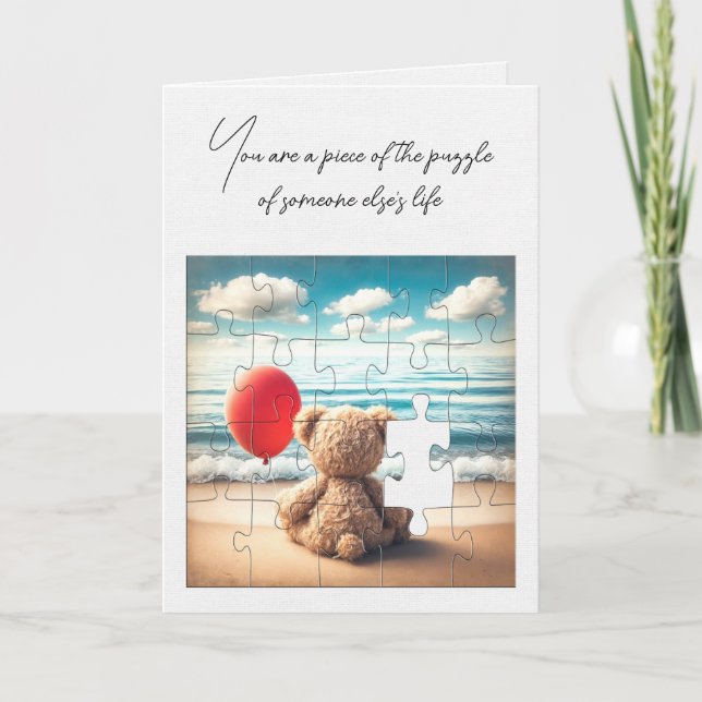 Teddy Bear Jigsaw Puzzle Card (Front)