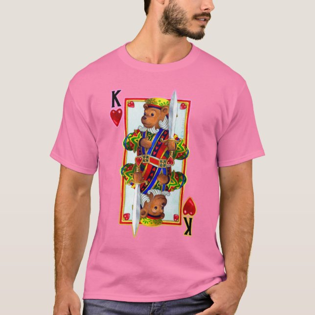 Teddy Bear King of Hearts T-Shirt (Front)
