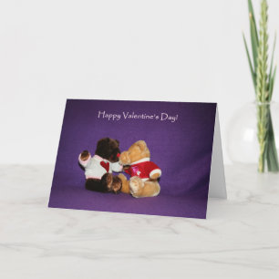Teddy Bear Kiss Valentine's Day Card