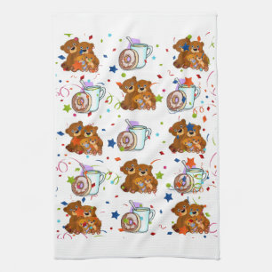Teddy Bear Kitchen Hand Towel