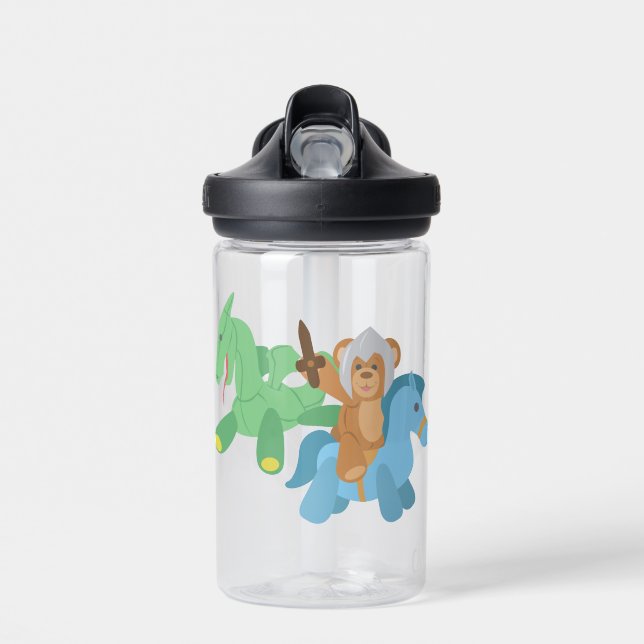Teddy Bear Knight Water Bottle (Front)
