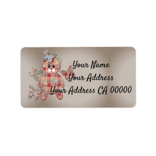 Teddy bear label
