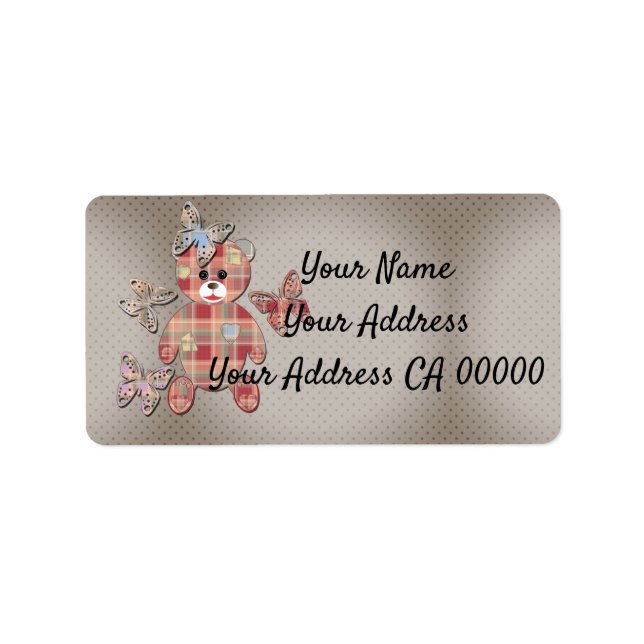 Teddy bear label (Front)