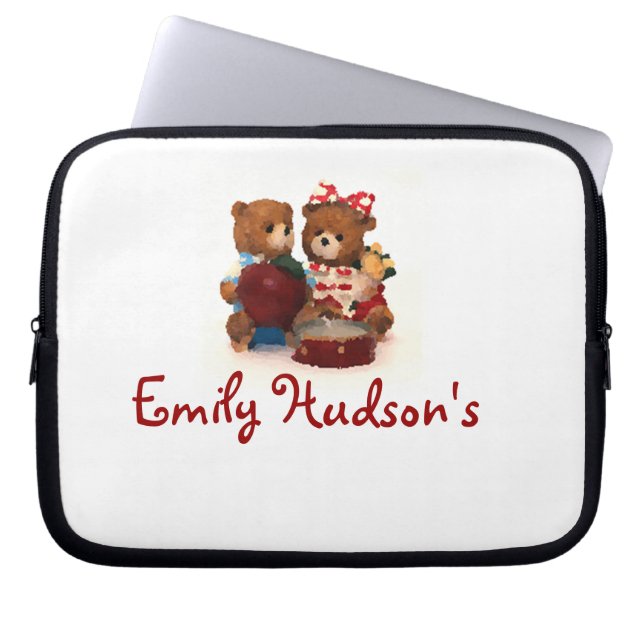 teddy bear laptop sleeve (Front)