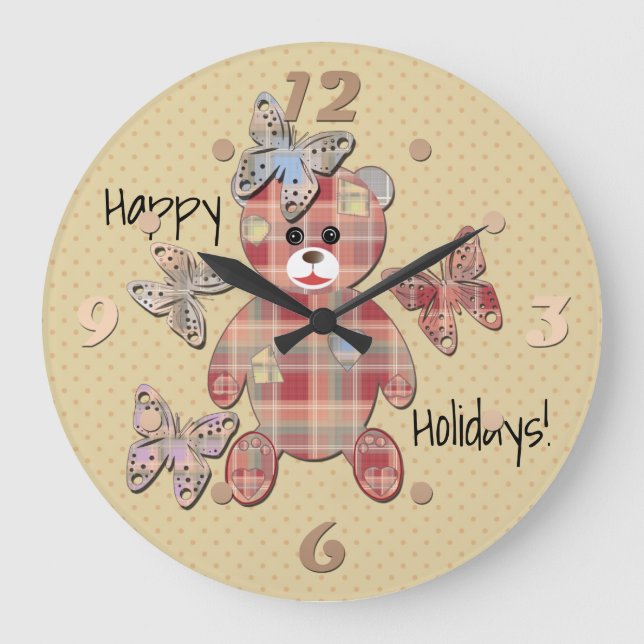 Teddy bear large clock (Front)