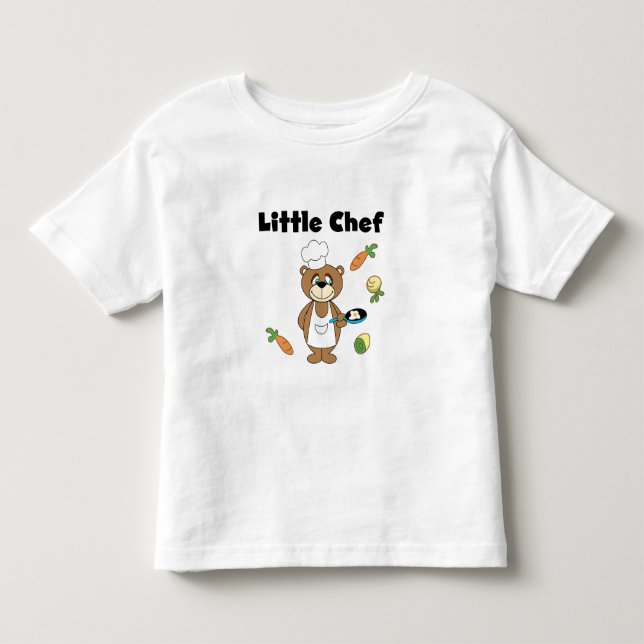 Teddy Bear Little Chef Toddler T-Shirt (Front)