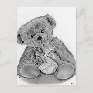 Teddy Bear Little Fairy Postcard