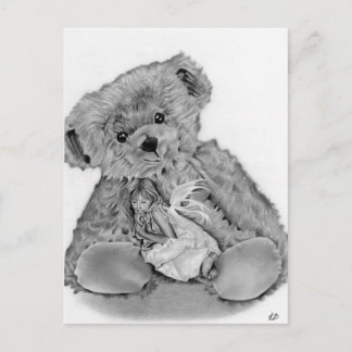 Teddy Bear Little Fairy  Postcard