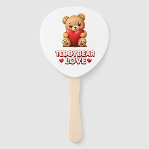 Teddy bear Love Hand Fan