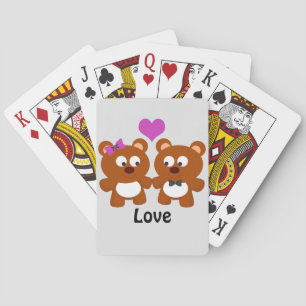 Teddy Bear Love Playing Cards