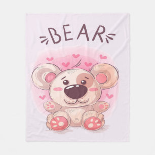 Teddy Bear Lovers Gift For Kids Fleece Blanket