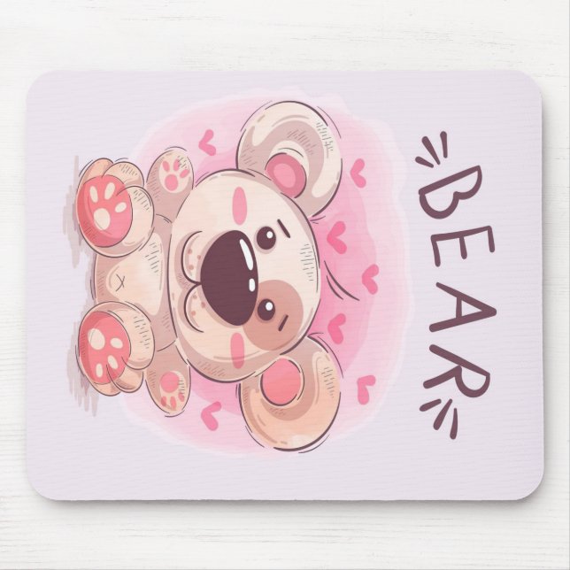 Teddy Bear Lovers | Gift For Kids Mouse Mat (Front)