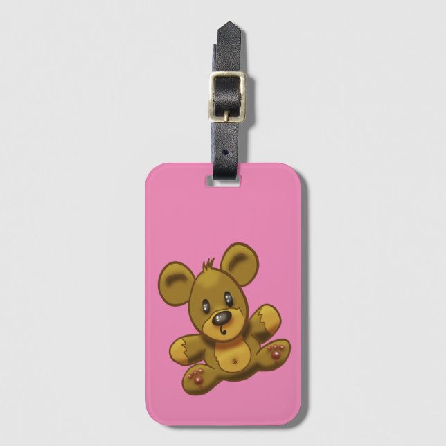 Teddy Bear Luggage Tag (Front Vertical)