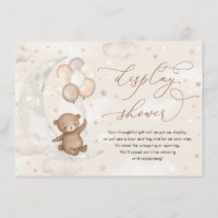 Teddy Bear Moon Stars Balloons Display Shower