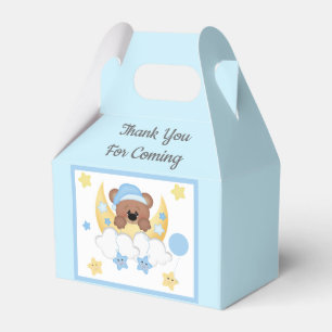 Teddy Bear Moon Stars Clouds Baby Boy Shower  Favour Box