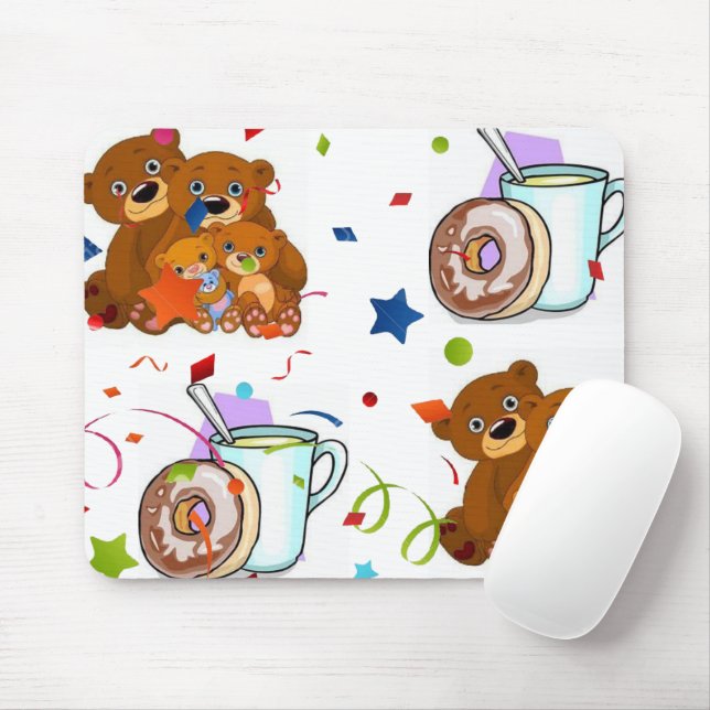 Teddy Bear Mouse Pad! Mouse Mat (With Mouse)