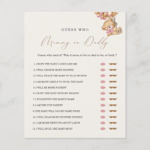 Teddy Bear Mummy or Daddy Baby Shower Game