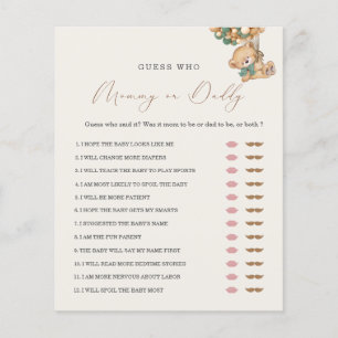 Teddy Bear Mummy or Daddy Baby Shower Game
