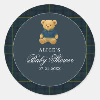 Teddy Bear Navy Blue Baby Shower